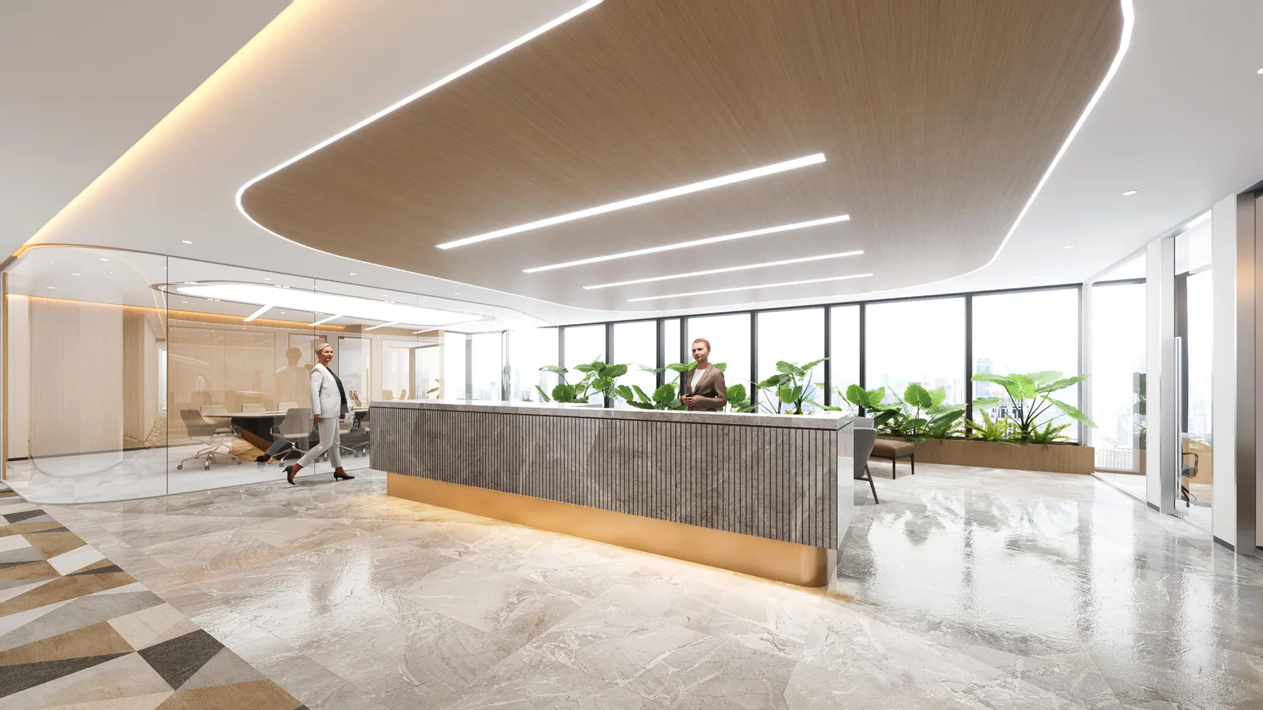 Boutique Finance Office — Singapore workplace interior, view 1