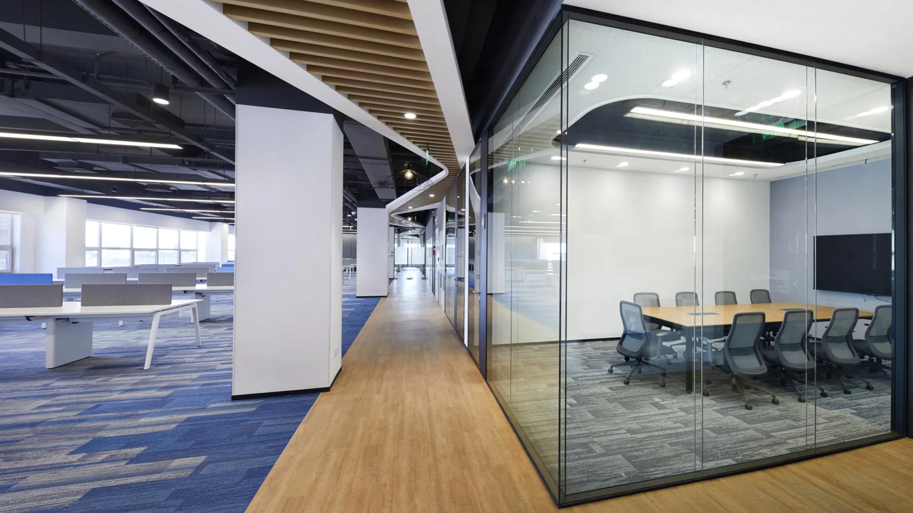Financial Advisory Office — Hong Kong workplace interior, view 2