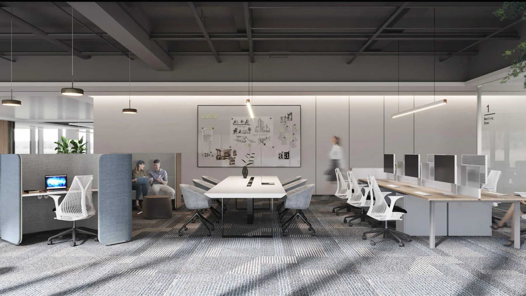 Innovative Office Interior Design — Singapore workplace interior, view 2