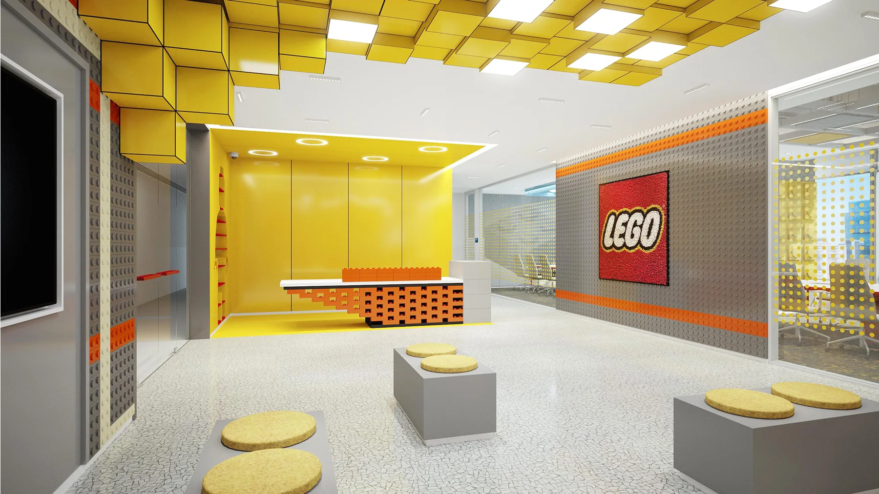 Urban Office Workspace Design — Hanoi workplace interior, view 1